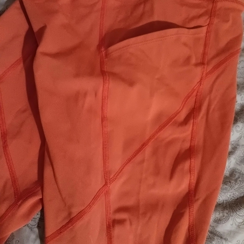 Capri length orange Athletic pants
